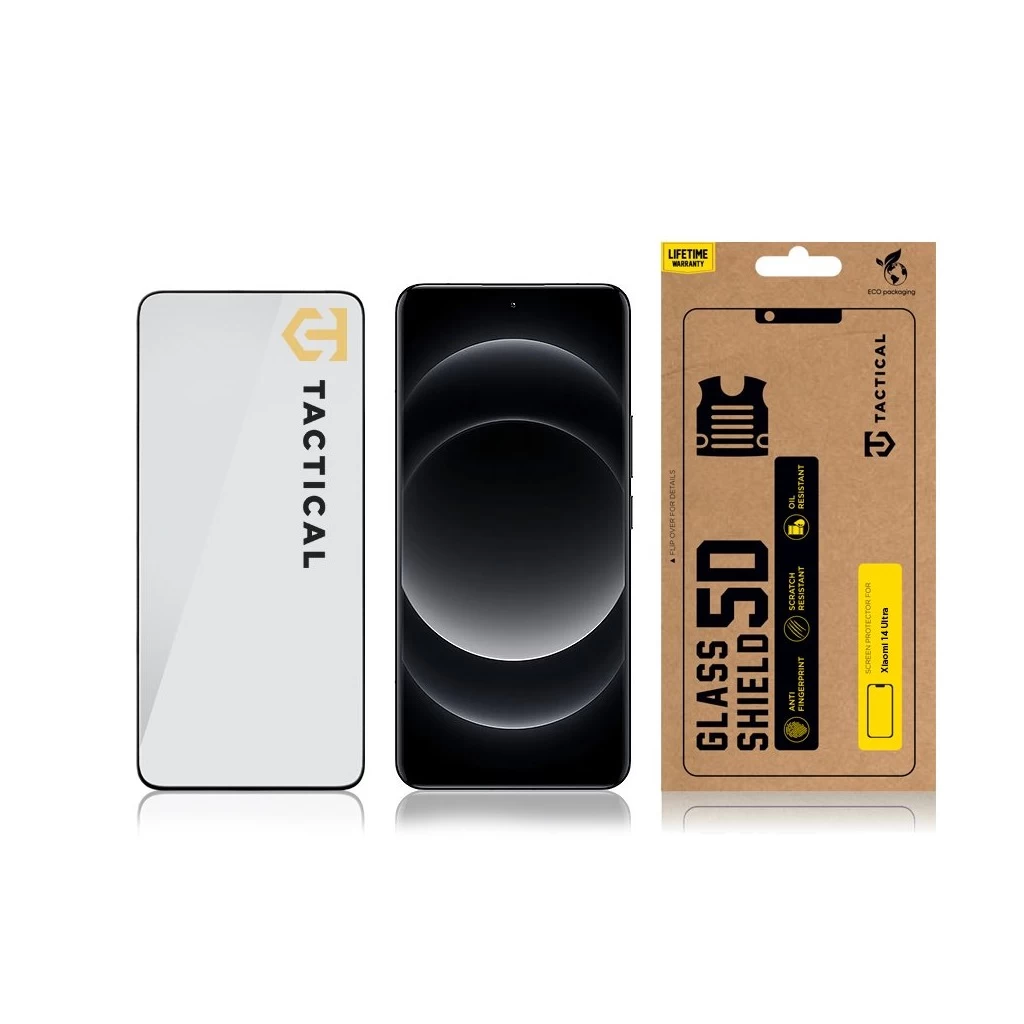 Tactical Glass Shield 5D Xiaomi 14 Ultra készülékhez fekete