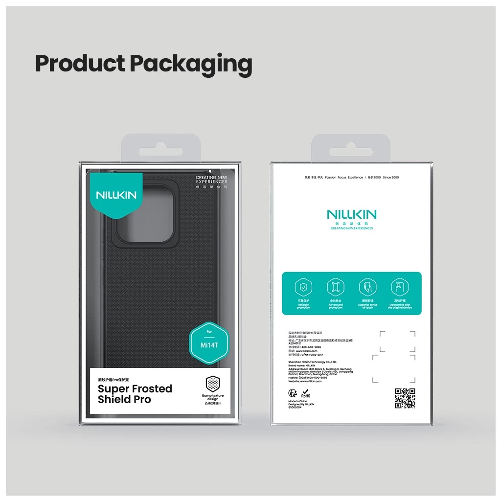 Nillkin Super Frosted PRO hátsó tok Xiaomi 14T készülékhez fekete