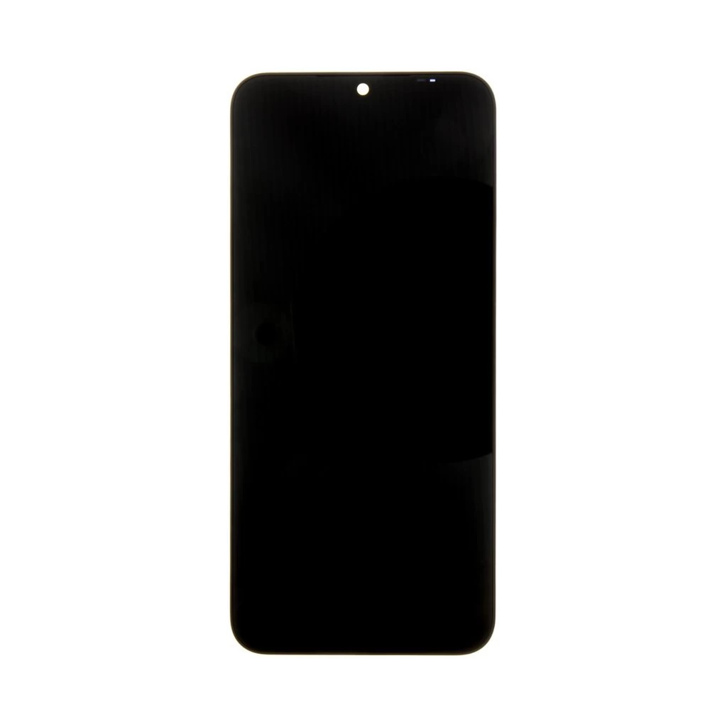 LCD kijelző + érintőpanel + előlap Samsung A146 Galaxy A14 5G készülékhez fekete (Service Pack)
