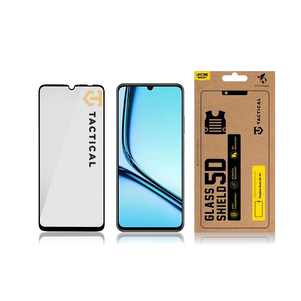 Tactical Glass Shield 5D a Realme Note 50 4G készülékhez fekete