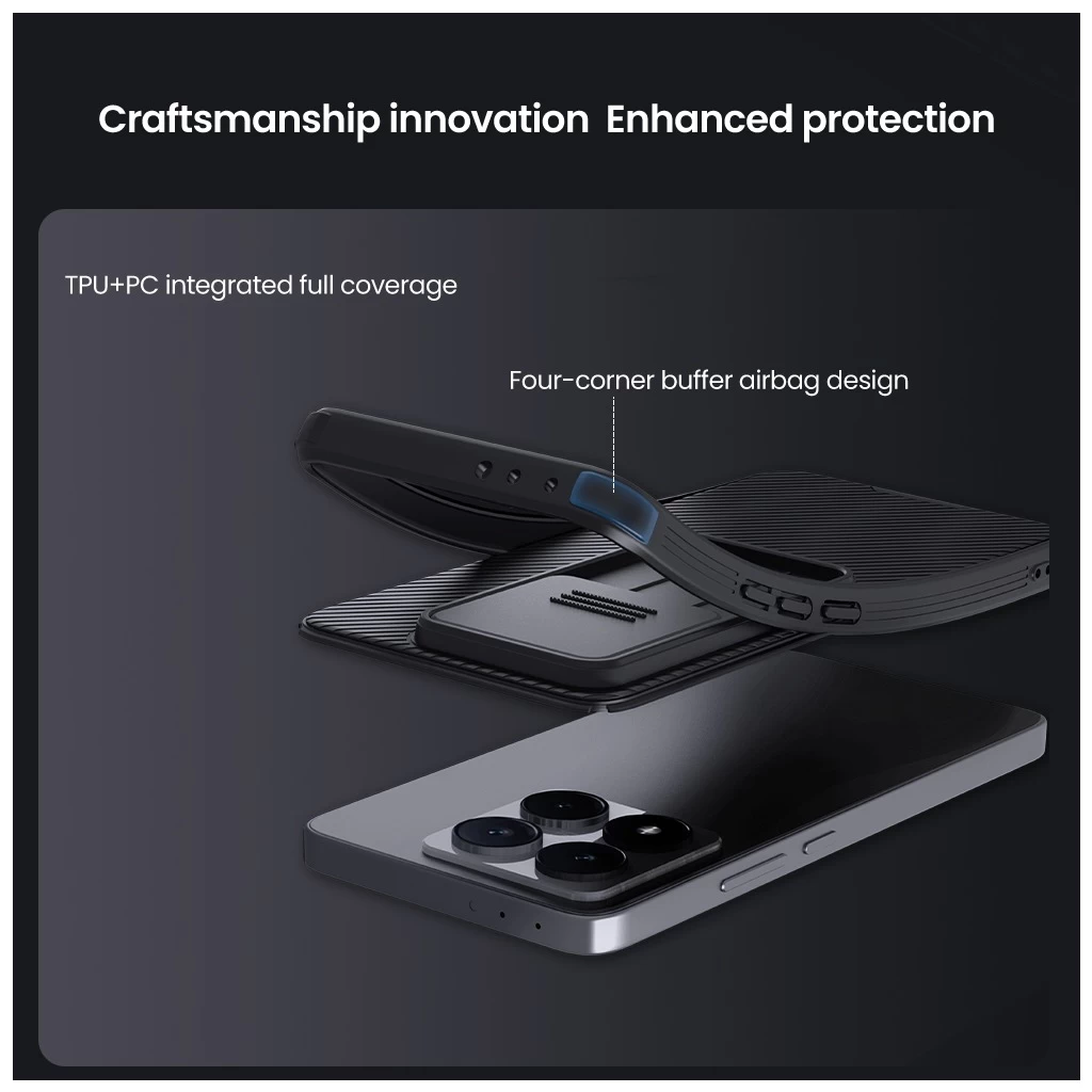 Nillkin CamShield PRO kemény tok Xiaomi 14T készülékhez fekete