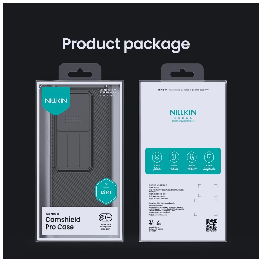 Nillkin CamShield PRO kemény tok Xiaomi 14T készülékhez fekete