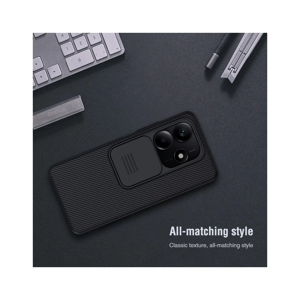 Nillkin CamShield kemény tok Xiaomi Redmi Redmi Note 14 5G készülékhez kék