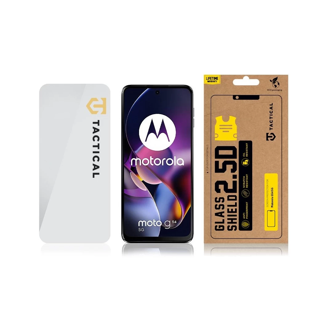 Tactical Glass Shield 2.5D for Motorola G54 5G/Power Edition készülékhez átlátszó