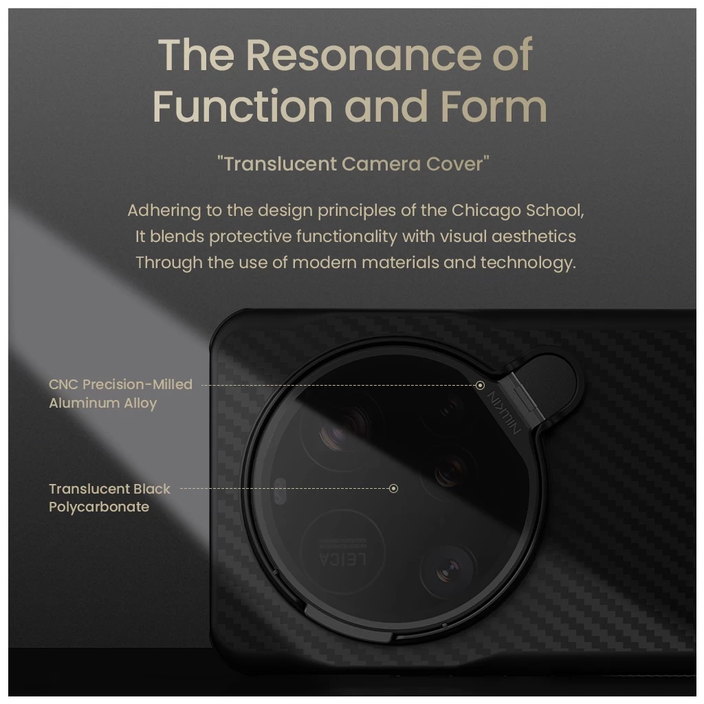 Nillkin CarboProp Aramid mágneses tok Xiaomi 15 Ultra készülékhez fekete/átlátszó