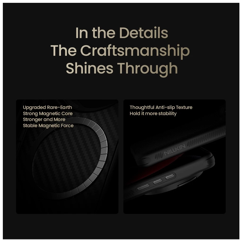 Nillkin CarboProp Aramid mágneses tok Xiaomi 15 Ultra készülékhez fekete/átlátszó