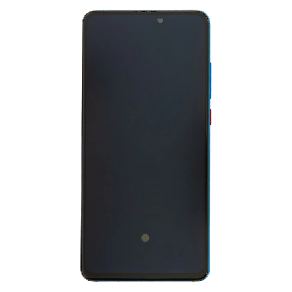LCD kijelző + érintéses egység + elülső tok Xiaomi Mi9T/Mi9T Pro készülékhez kék