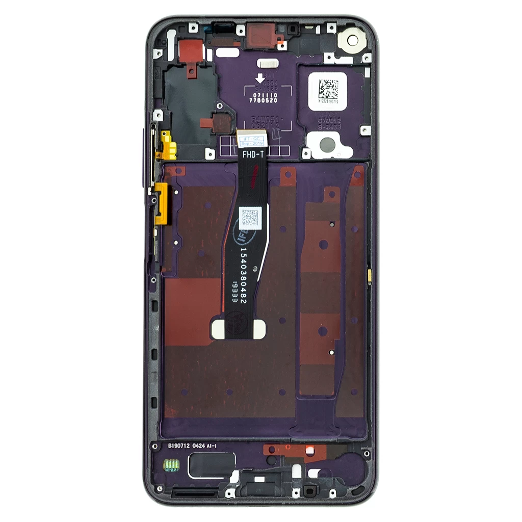 LCD kijelző + érintő panel + előlap Honor 20 Pro készülékhez fekete