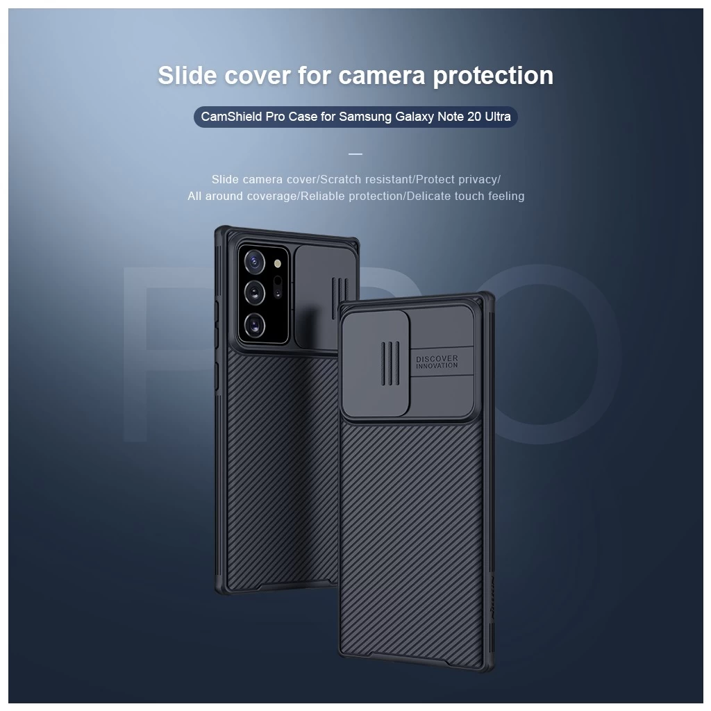 Nillkin CamShield PRO kemény tok Samsung Galaxy Note 20 Ultra készülékhez fekete