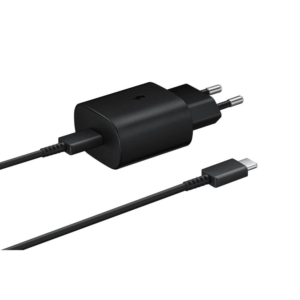 EP-TA800XBE Samsung 25W utazási töltő + USB-C adatkábel fekete