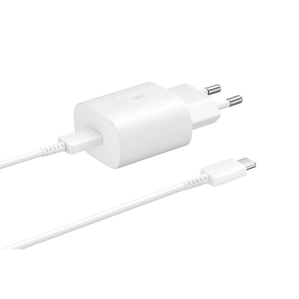 EP-TA800XWE Samsung 25W utazó töltő USB-C adatkábel fehér