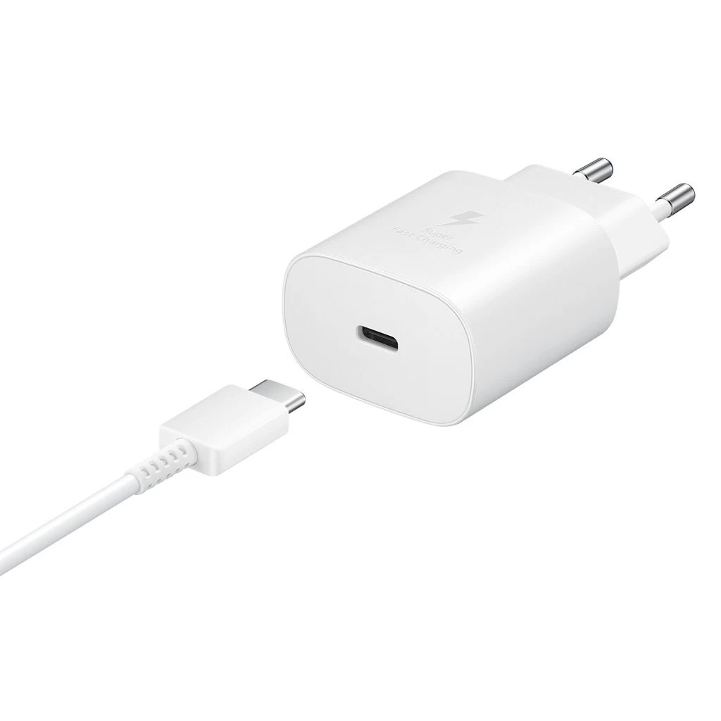 EP-TA800XWE Samsung 25W utazó töltő USB-C adatkábel fehér