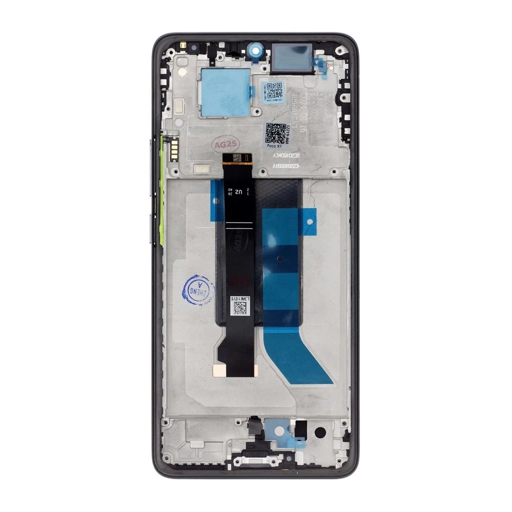 LCD kijelző + érintő egység + elülső tok a Poco X7 5G készülékhez fekete