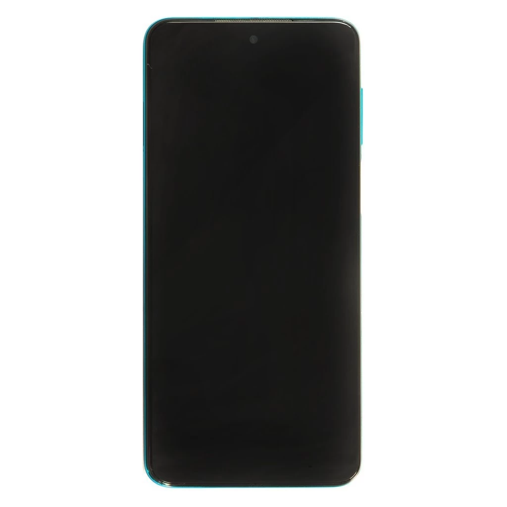 LCD kijelző + érintő egység + elülső tok Xiaomi Redmi Note 9 Pro/9S/9 Pro Max készülékhez Aurora kék