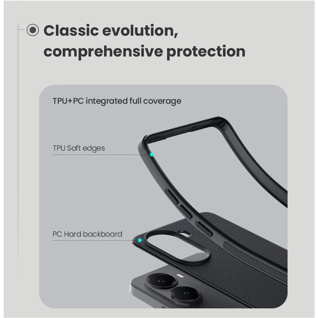 Nillkin Super Frosted PRO hát tok a Poco X7 Pro 5G készülékhez fekete