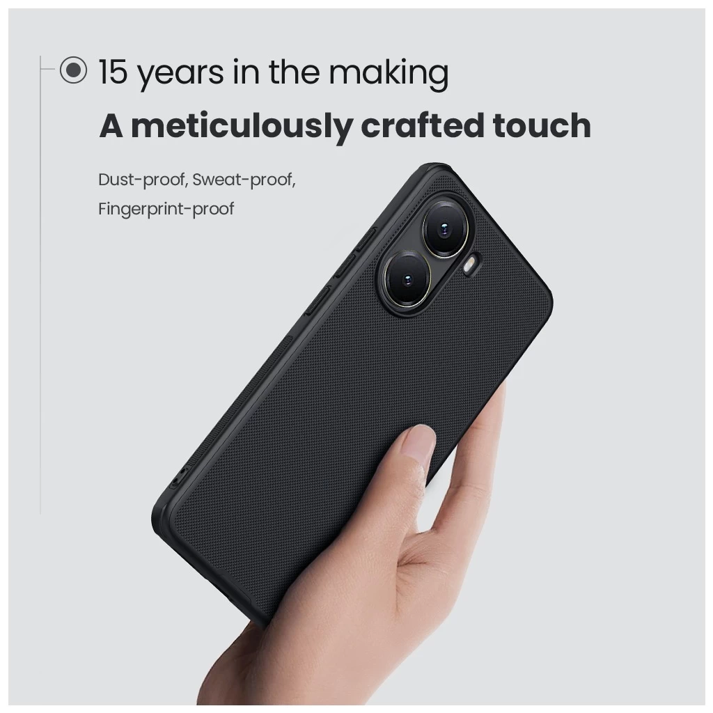 Nillkin Super Frosted PRO hát tok a Poco X7 Pro 5G készülékhez fekete