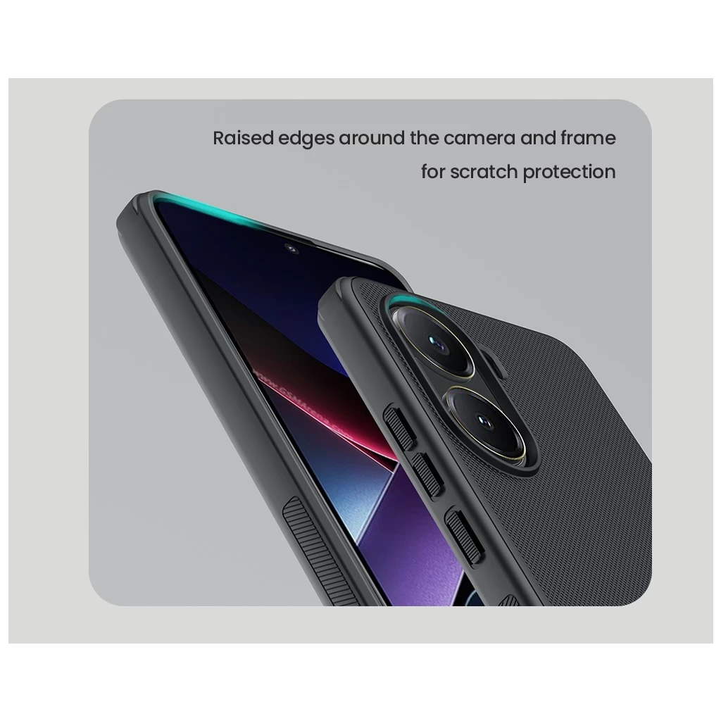 Nillkin Super Frosted PRO hát tok a Poco X7 Pro 5G készülékhez fekete