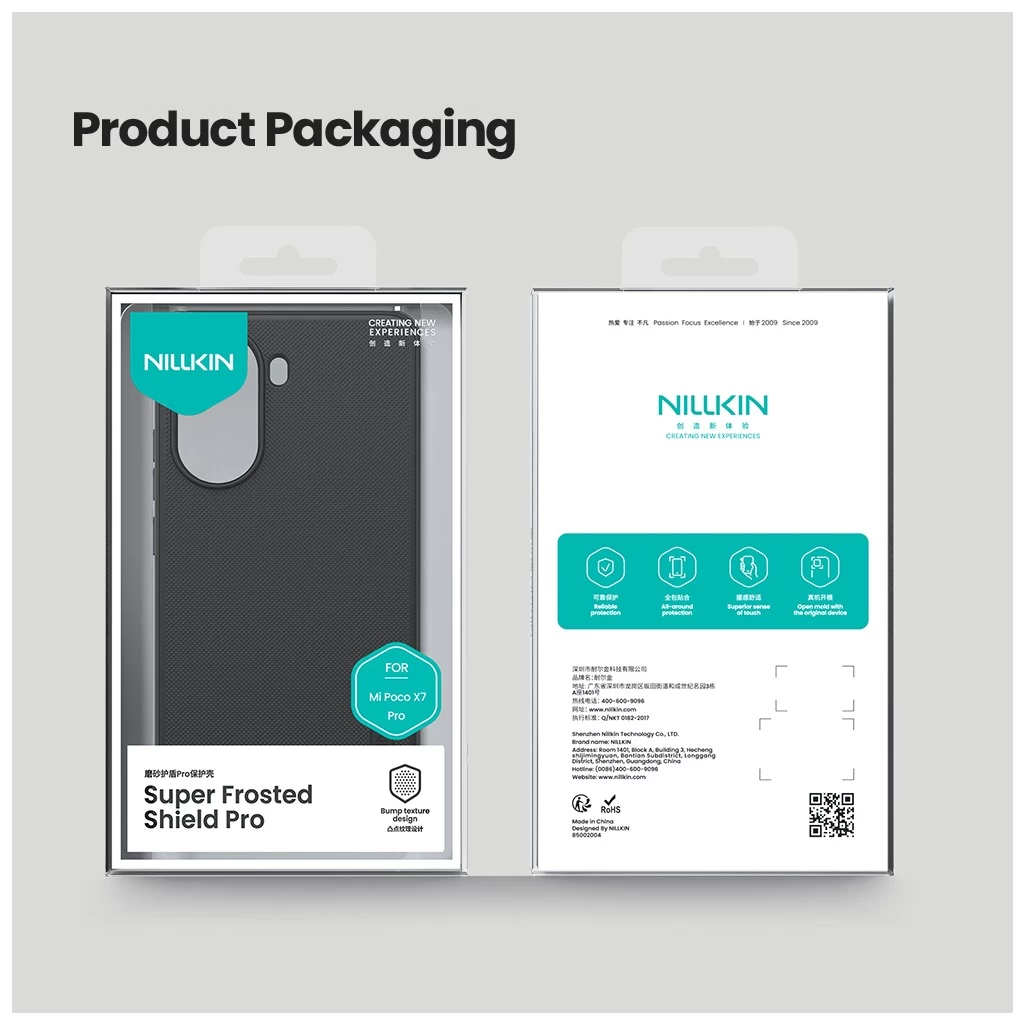 Nillkin Super Frosted PRO hát tok a Poco X7 Pro 5G készülékhez fekete