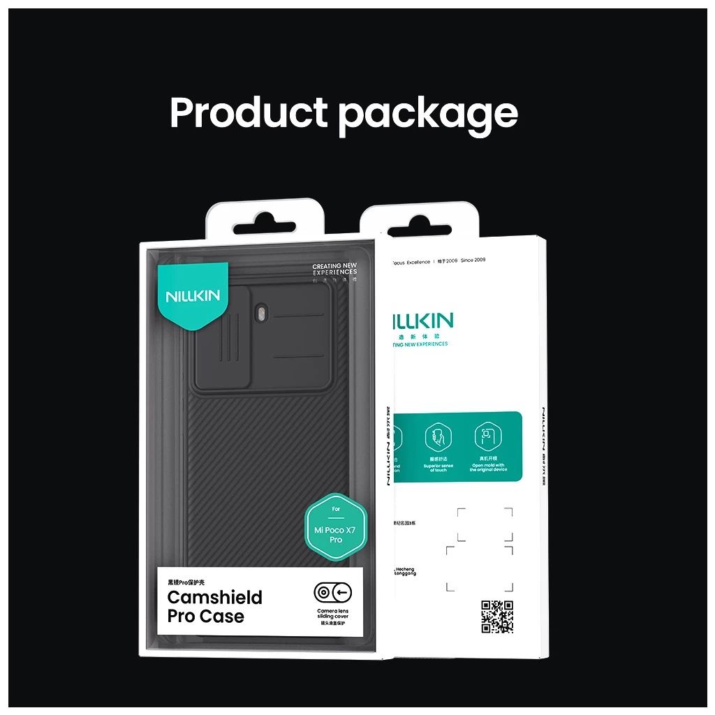 Nillkin CamShield PRO kemény tok Poco X7 Pro 5G készülékhez fekete