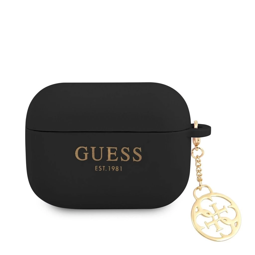 Guess 4G Charm szilikon tok AirPods Pro készülékhez fekete Guess 4G Charm szilikon tok AirPods Pro készülékhez fekete