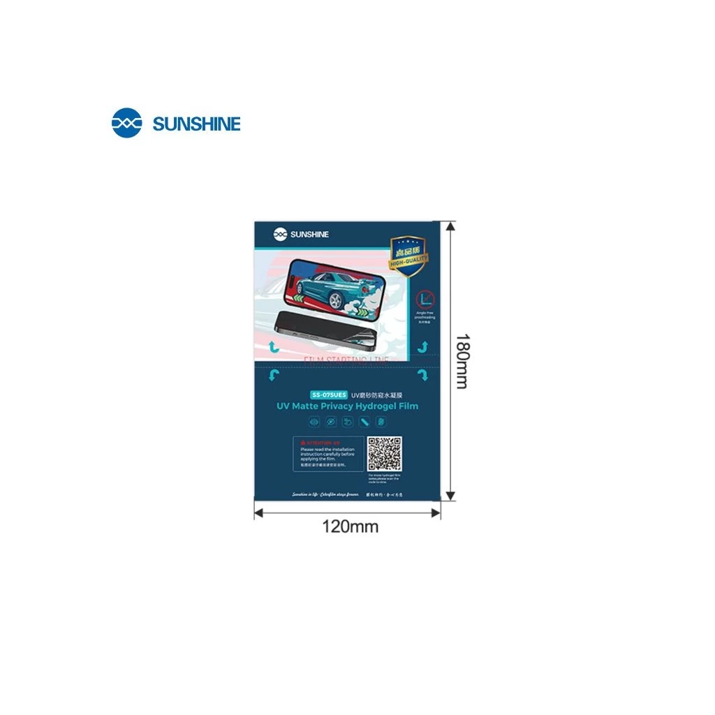 SUNSHINE SS-075UES UV Hydrocondensation privacy kijelzővédők okostelefonokhoz, 25 db