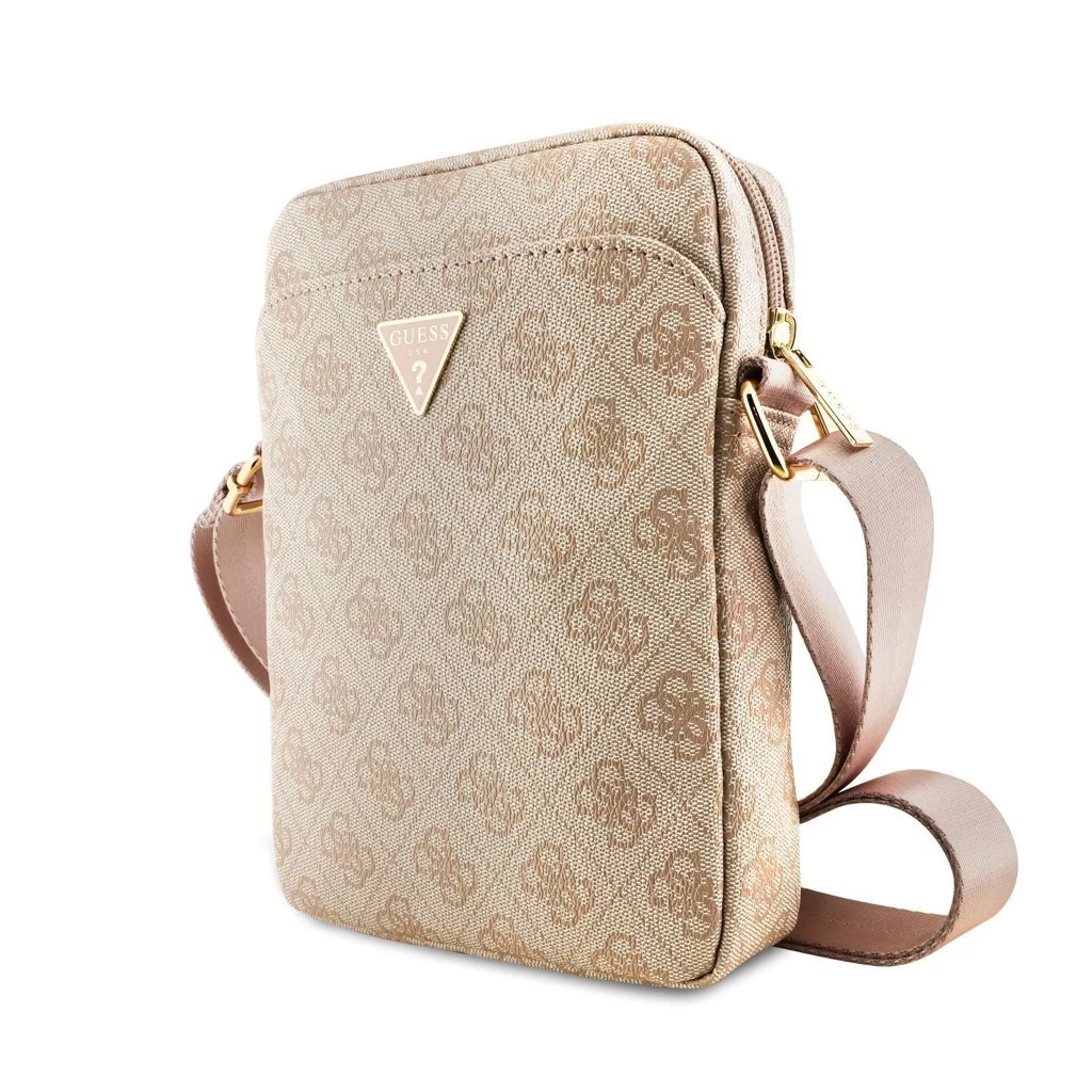 Guess PU 4G Triangle Logo táska 8″ rózsaszín
