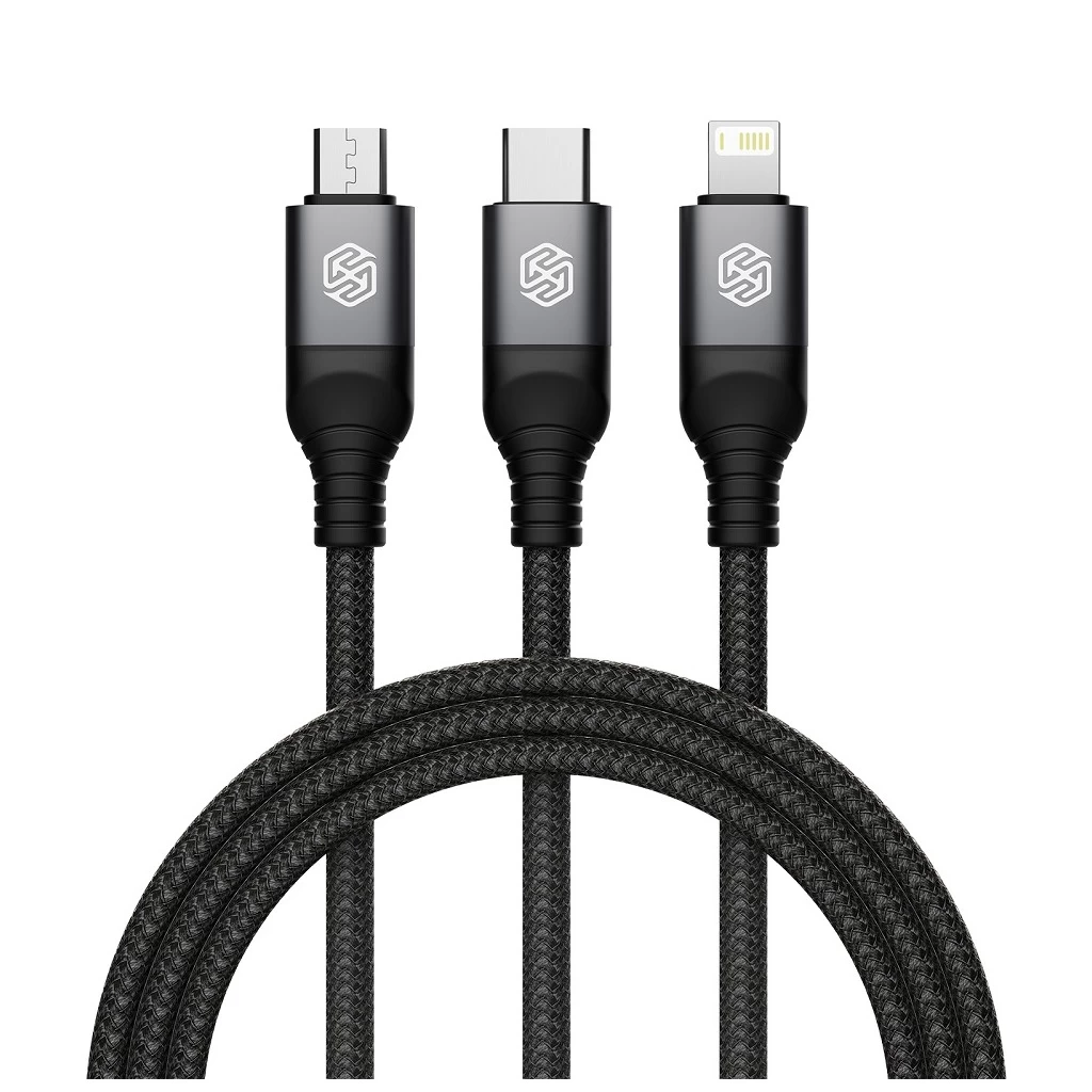 Nillkin Data Cable Swift Pro 3in1 1,5m adatkábel fekete