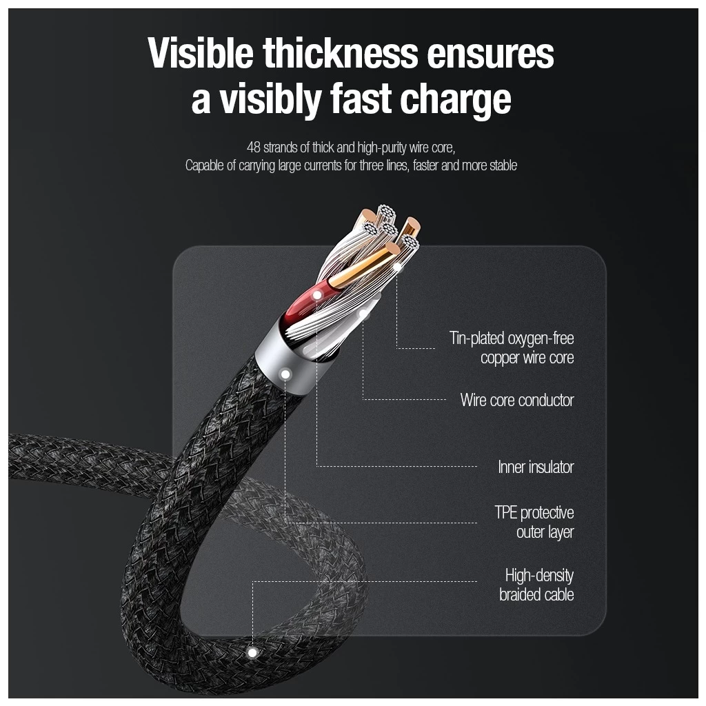 Nillkin Data Cable Swift Pro 3in1 1,5m adatkábel fekete