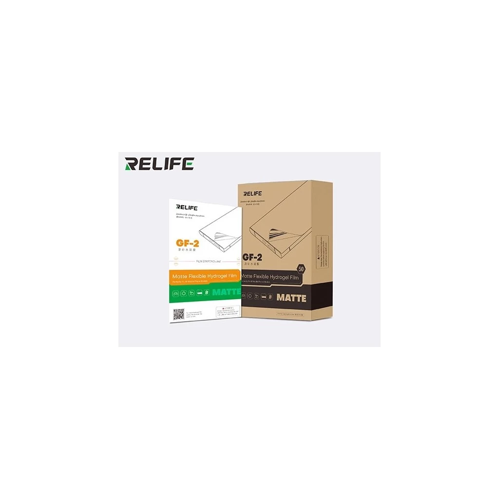 RELIFE GF-2 matt, rugalmas hydrogel fólia okostelefonokhoz – 50 db
