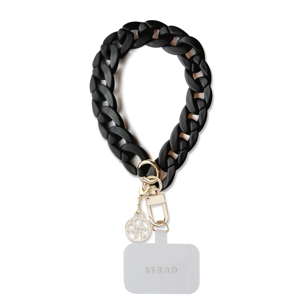 Guess Univerzális kézpánt 4G Charm fekete