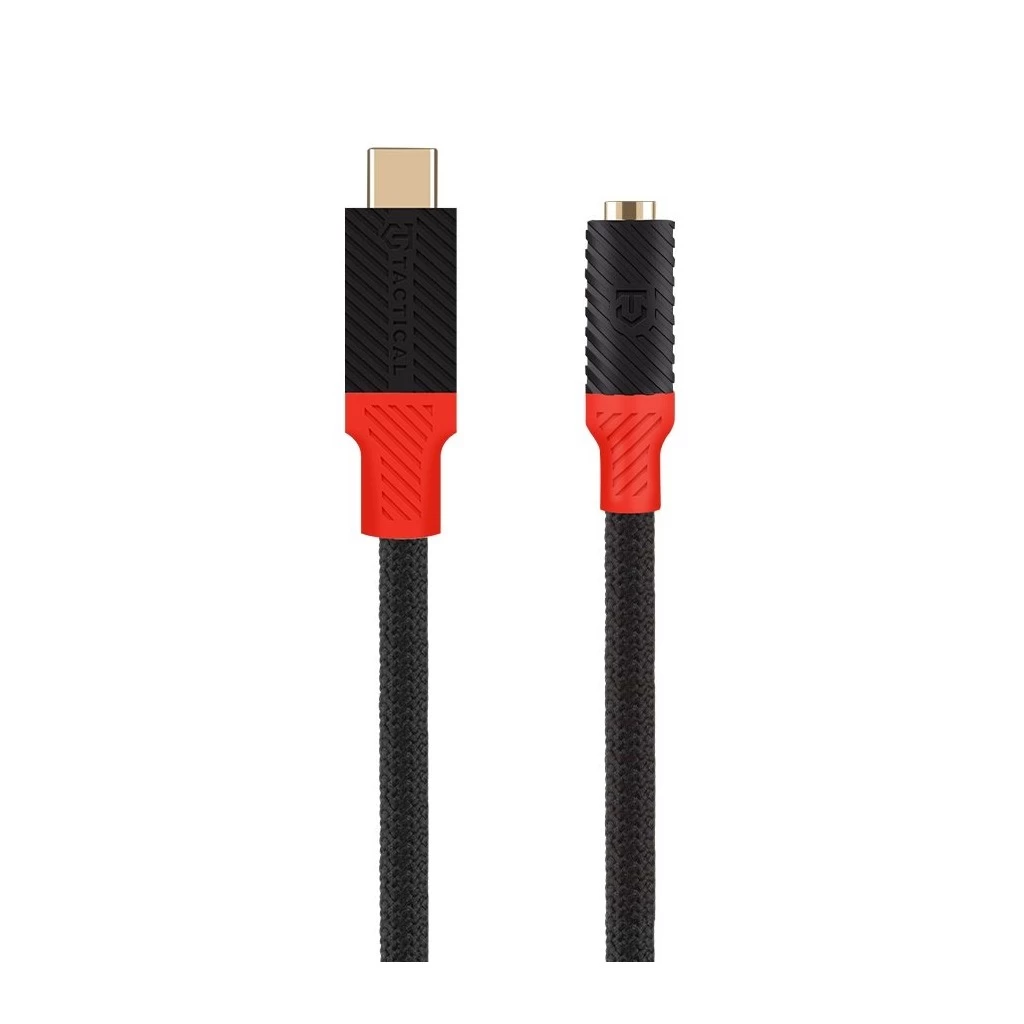 Tactical Pin4Fun adapter USB-C/Jack 3.5mm 0.1m fekete/piros