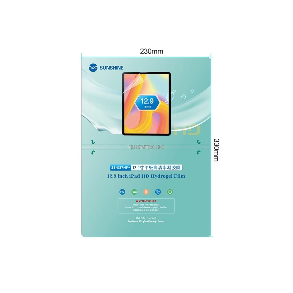 SUNSHINE SS-057HP+ Hidrogel kijelzővédő tabletokhoz (12,9 inch) 20 db
