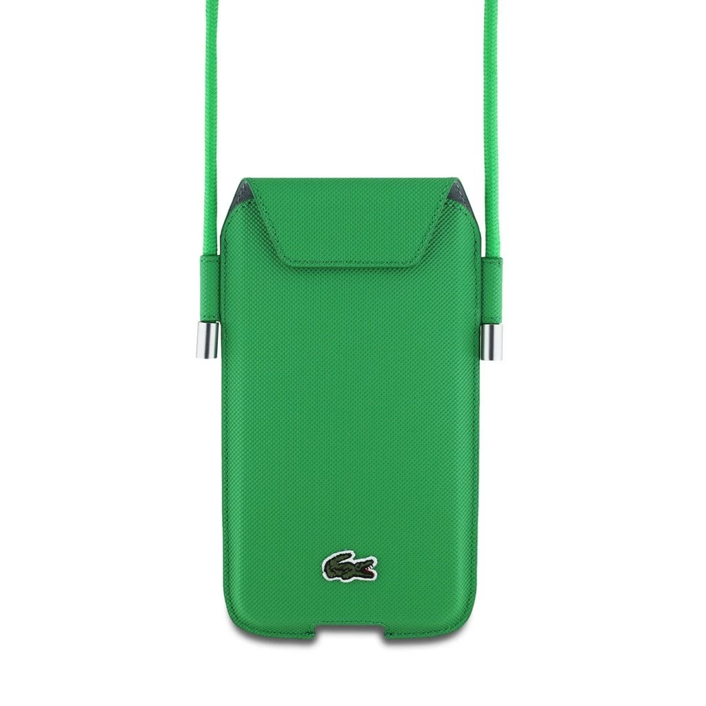 Lacoste PVC Iconic Petit Pique telefon táska XL zöld