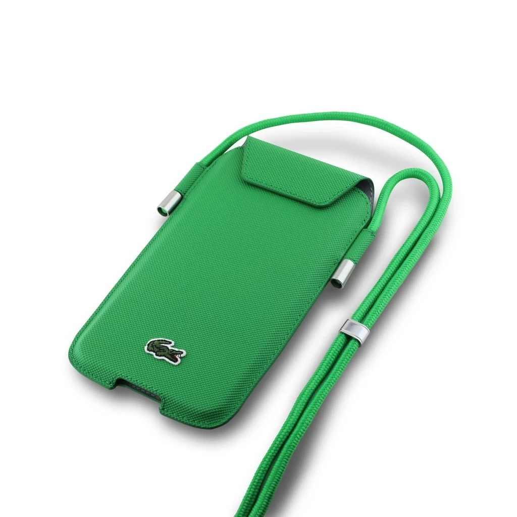 Lacoste PVC Iconic Petit Pique telefon táska XL zöld