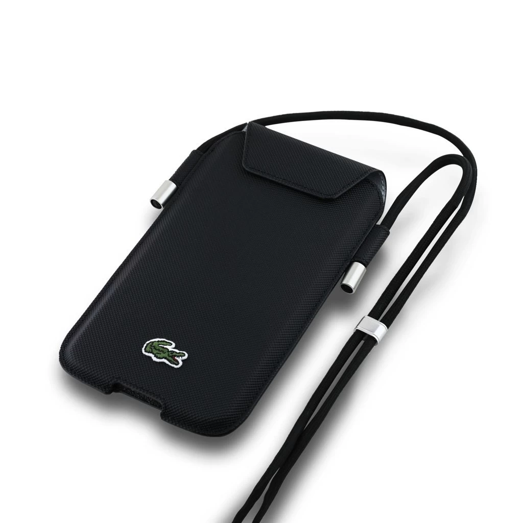 Lacoste PVC Iconic Petit Pique Telefon Tok XL fekete