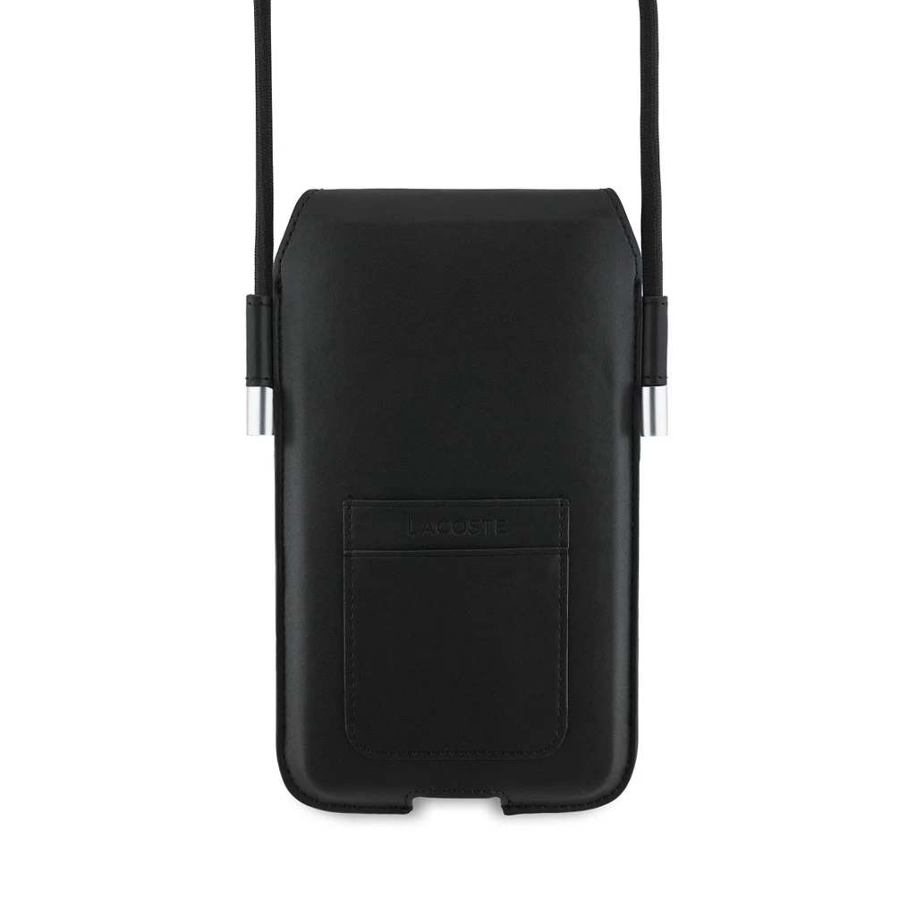 Lacoste PVC Blend Monogram telefon táska XL fekete