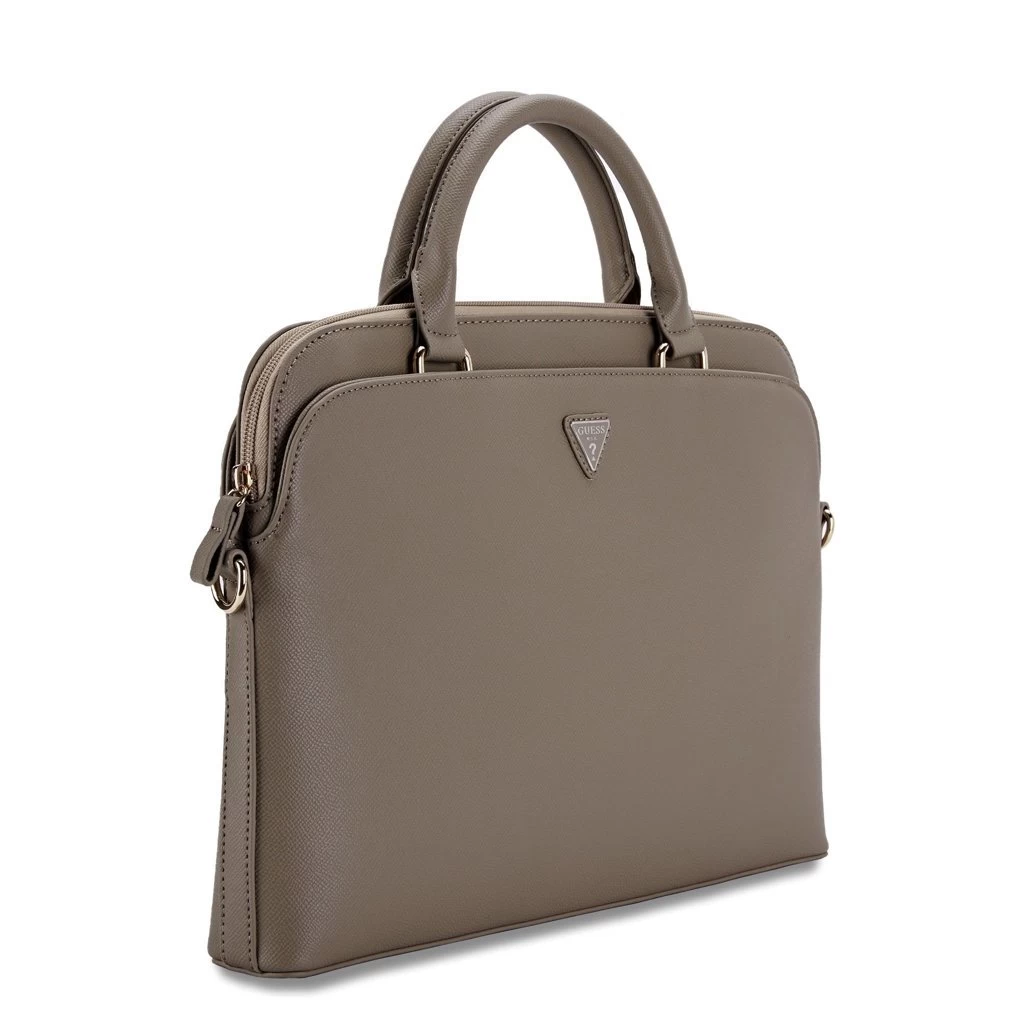 Guess PU Grained Triangle Logo laptop táska 13/14/15″ barna