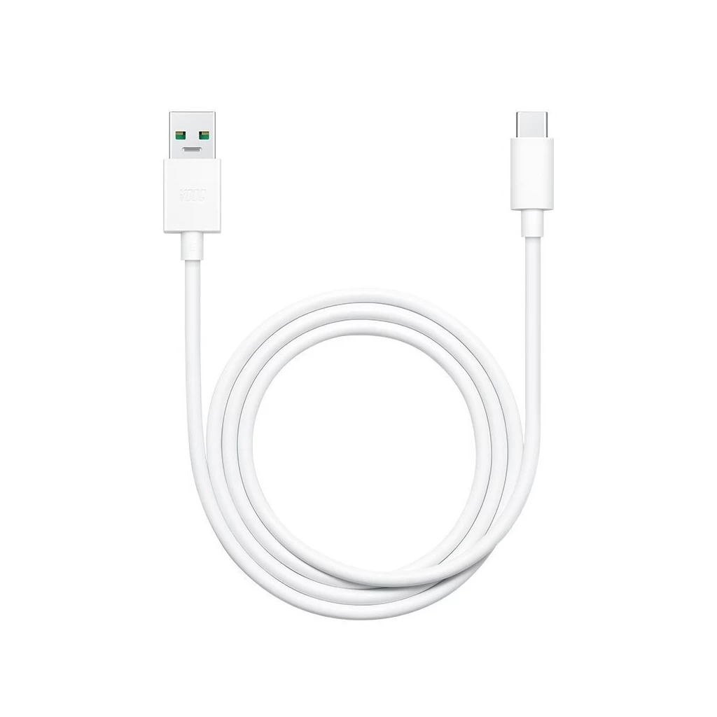 DL129 OPPO USB-C adatkábel Fast Charge 65W 1m fehér – csomagolás nélküli gyári