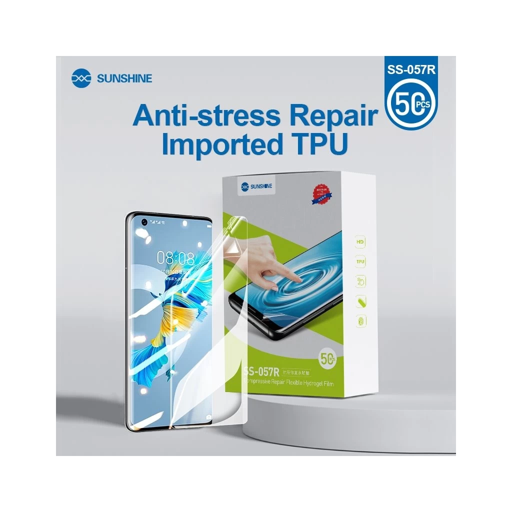 SUNSHINE SS-057R Hydrogel kijelzővédő okostelefonokhoz – 50 db SUNSHINE SS-057R Hydrogel kijelzővédő okostelefonokhoz – 50 db