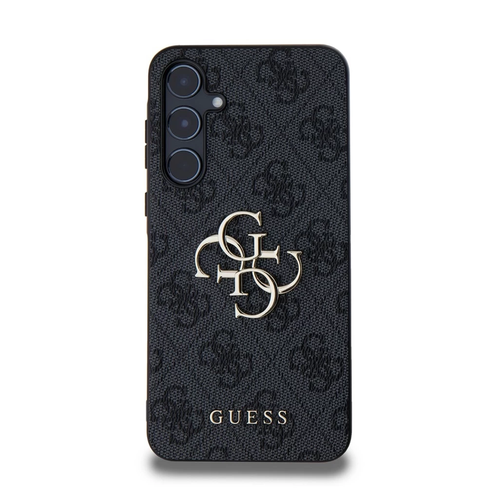 Guess PU 4G Metal Logo tok Samsung Galaxy A55 5G készülékhez szürke