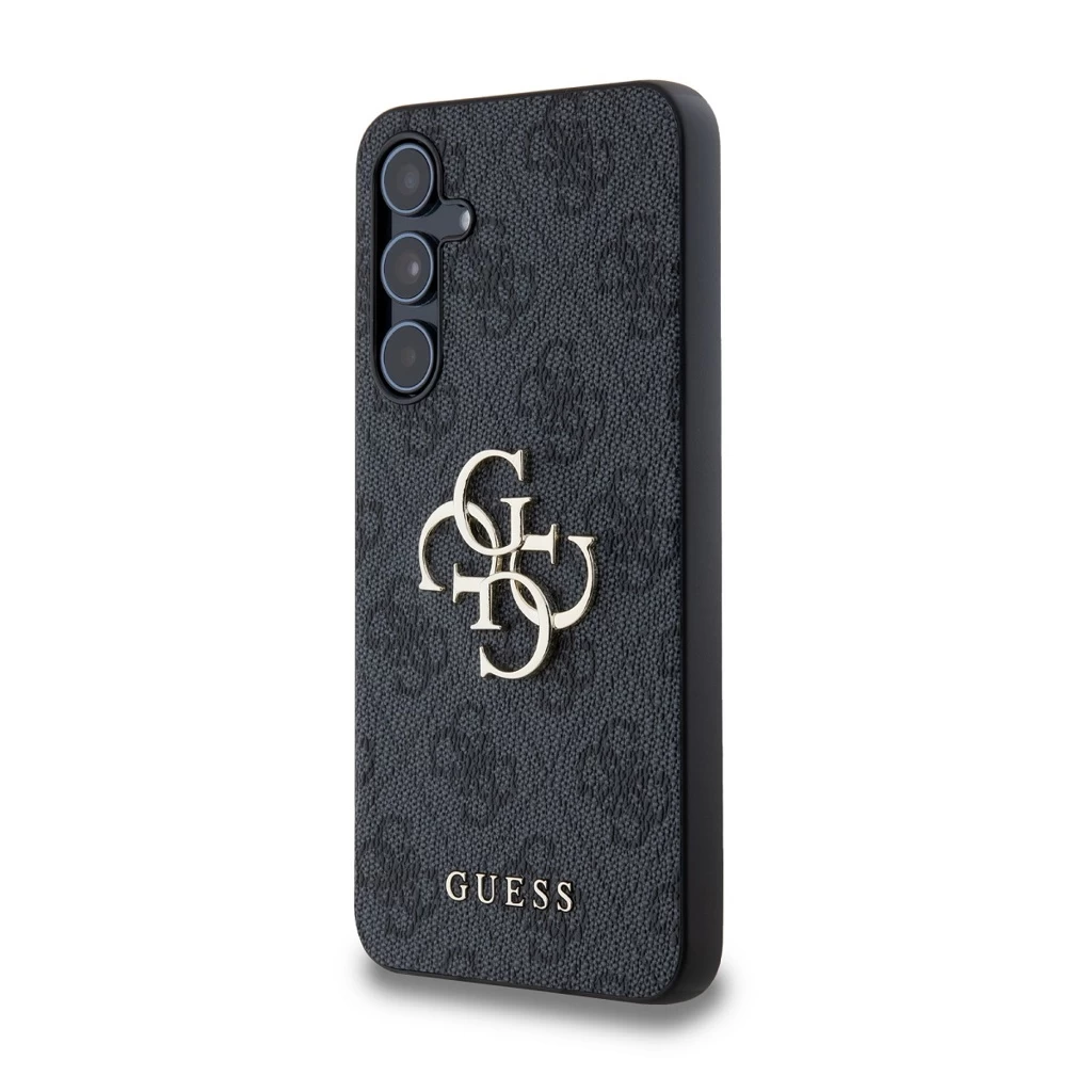 Guess PU 4G Metal Logo tok Samsung Galaxy A55 5G készülékhez szürke