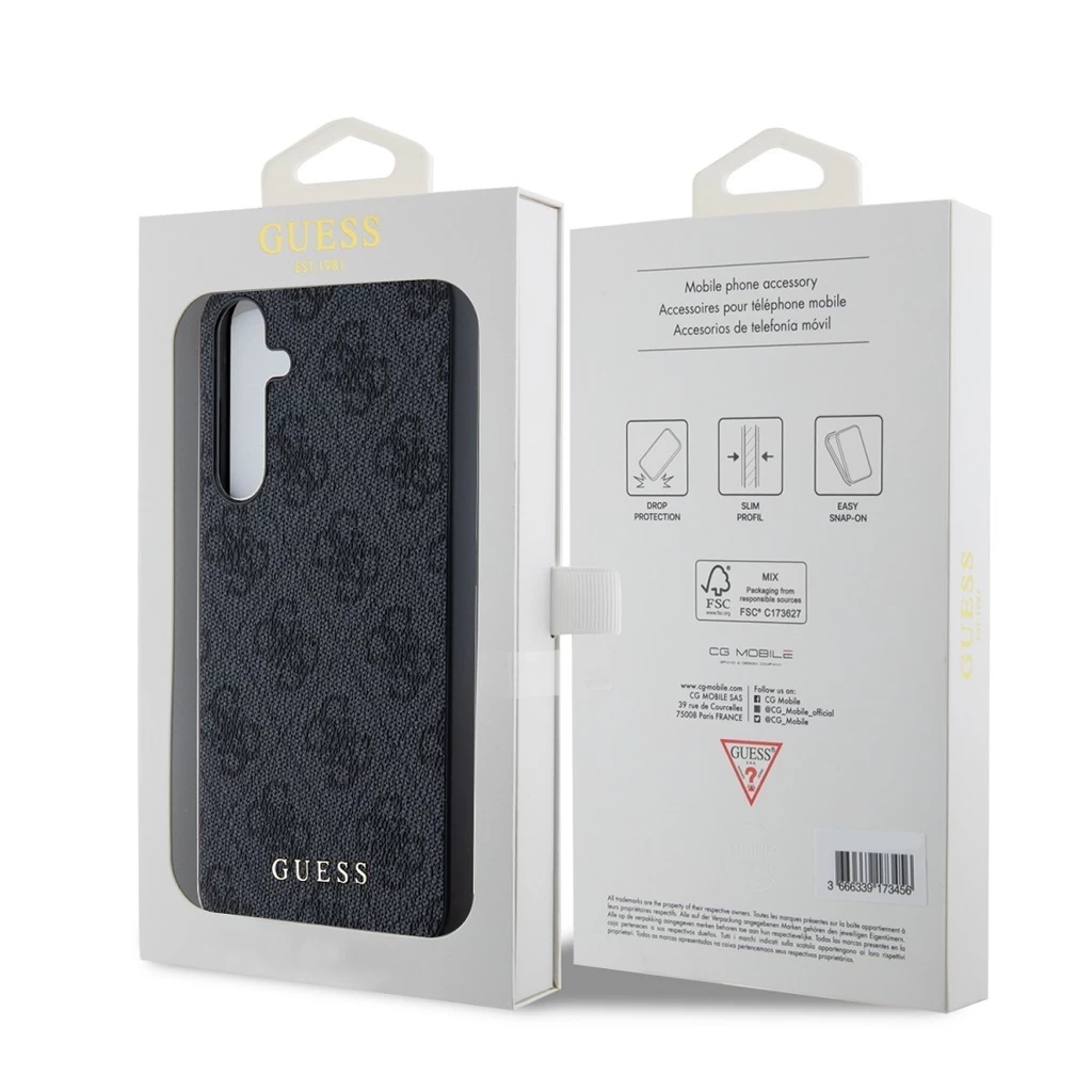 Guess 4G Charm tok Samsung Galaxy A35 5G készülékhez szürke