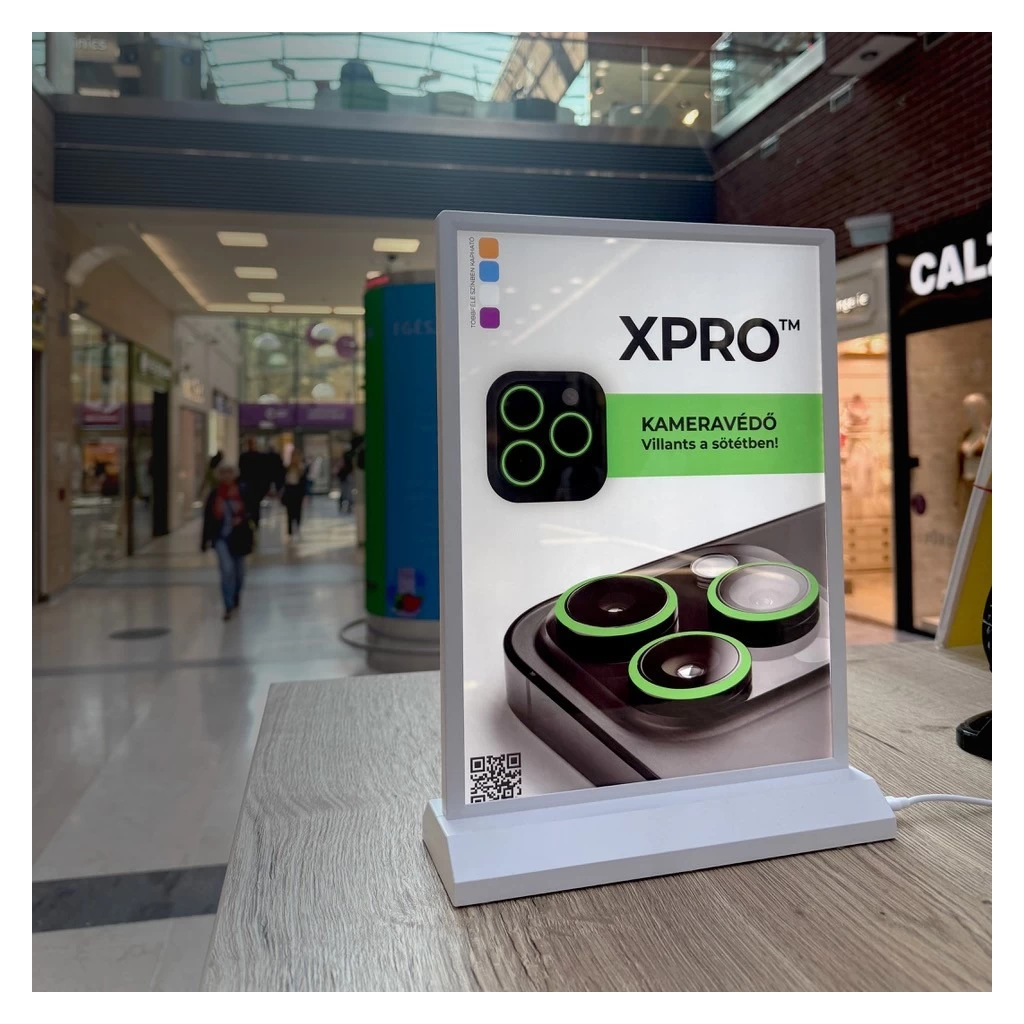 XPRO™ LED DeskLight Display Asztali Világító Tábla – A4 méret – Fehér