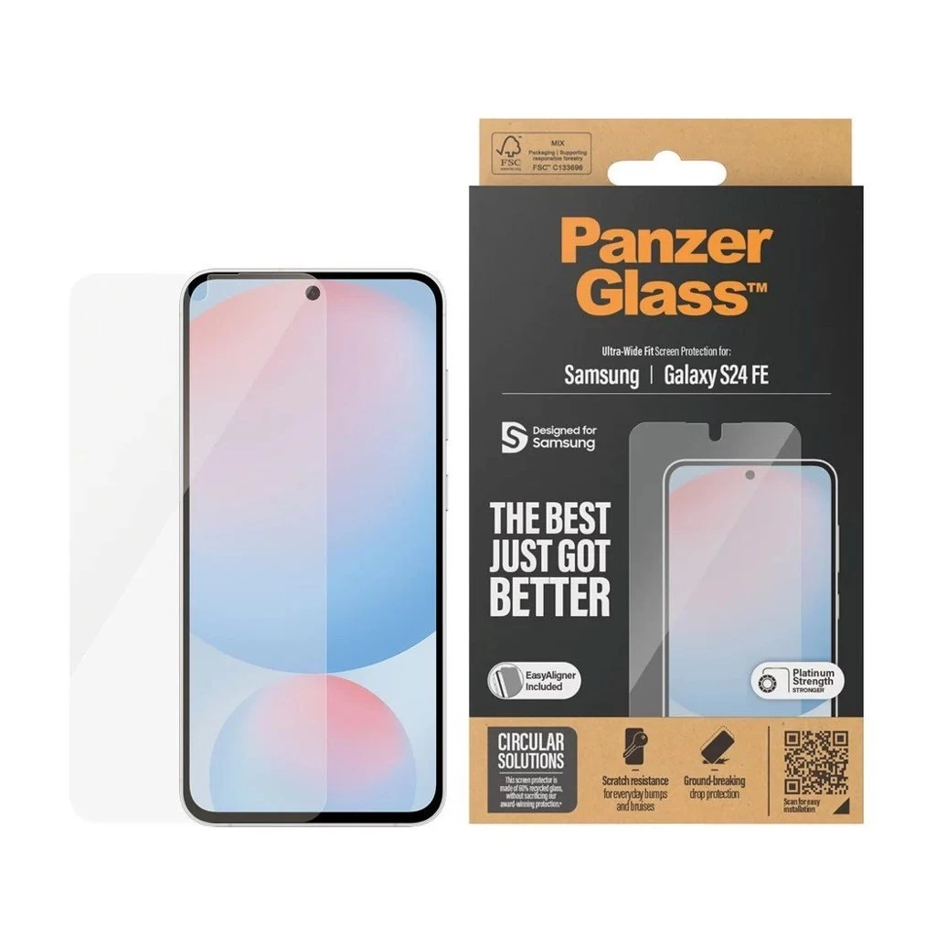 PanzerGlass edzett üveg kijelzővédő UWF Samsung Galaxy S24 FE készülékhez átlátszó