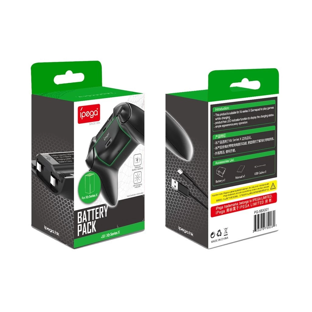 iPega XBX001 Akkumulátor csomag Xbox Series X/S kontrollerhez 1000mAh
