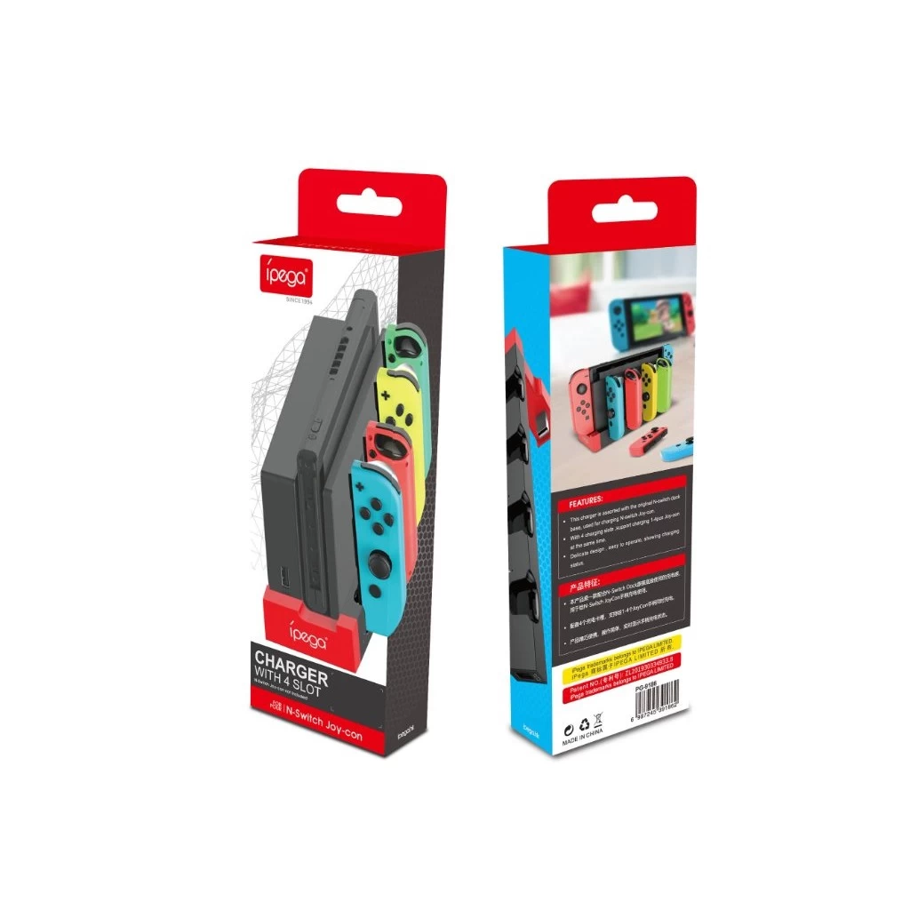 iPega 9186 töltő dokk pro N-Switch Joy-con készülékhez fehér/fekete