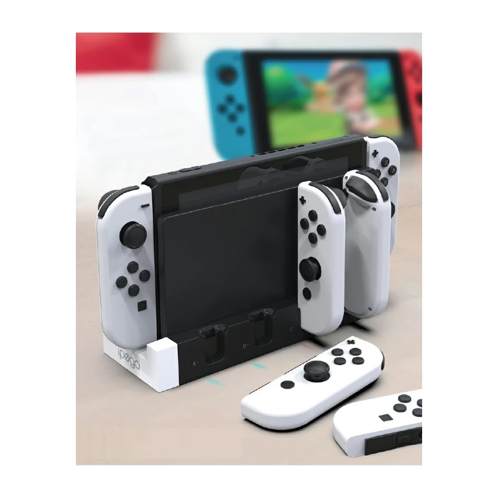 iPega 9186 töltő dokk pro N-Switch Joy-con készülékhez fehér/fekete