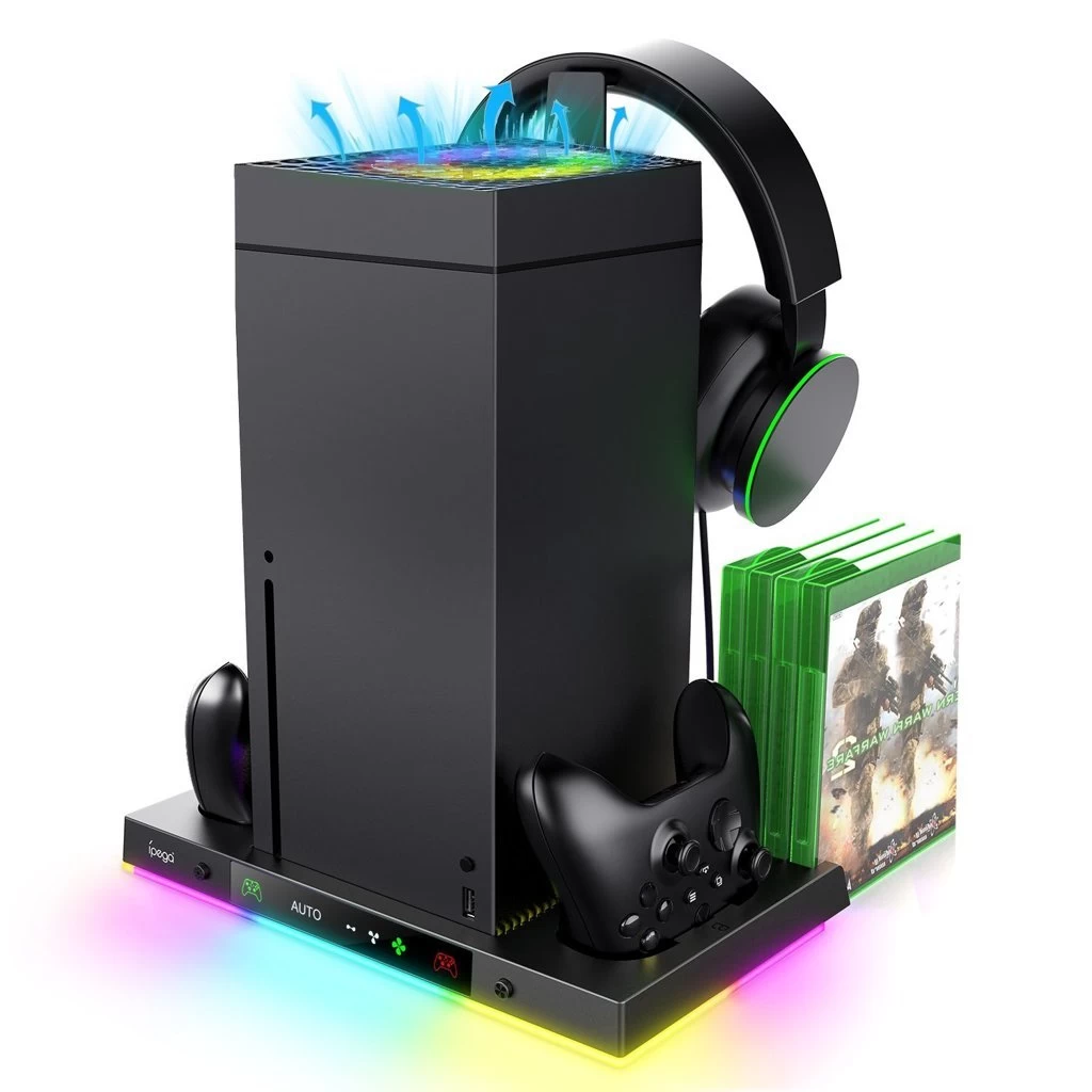 iPega XBX024S multifunkciós RGB töltőállvány hűtéssel Xbox készülékhez (hibás csomagolás)