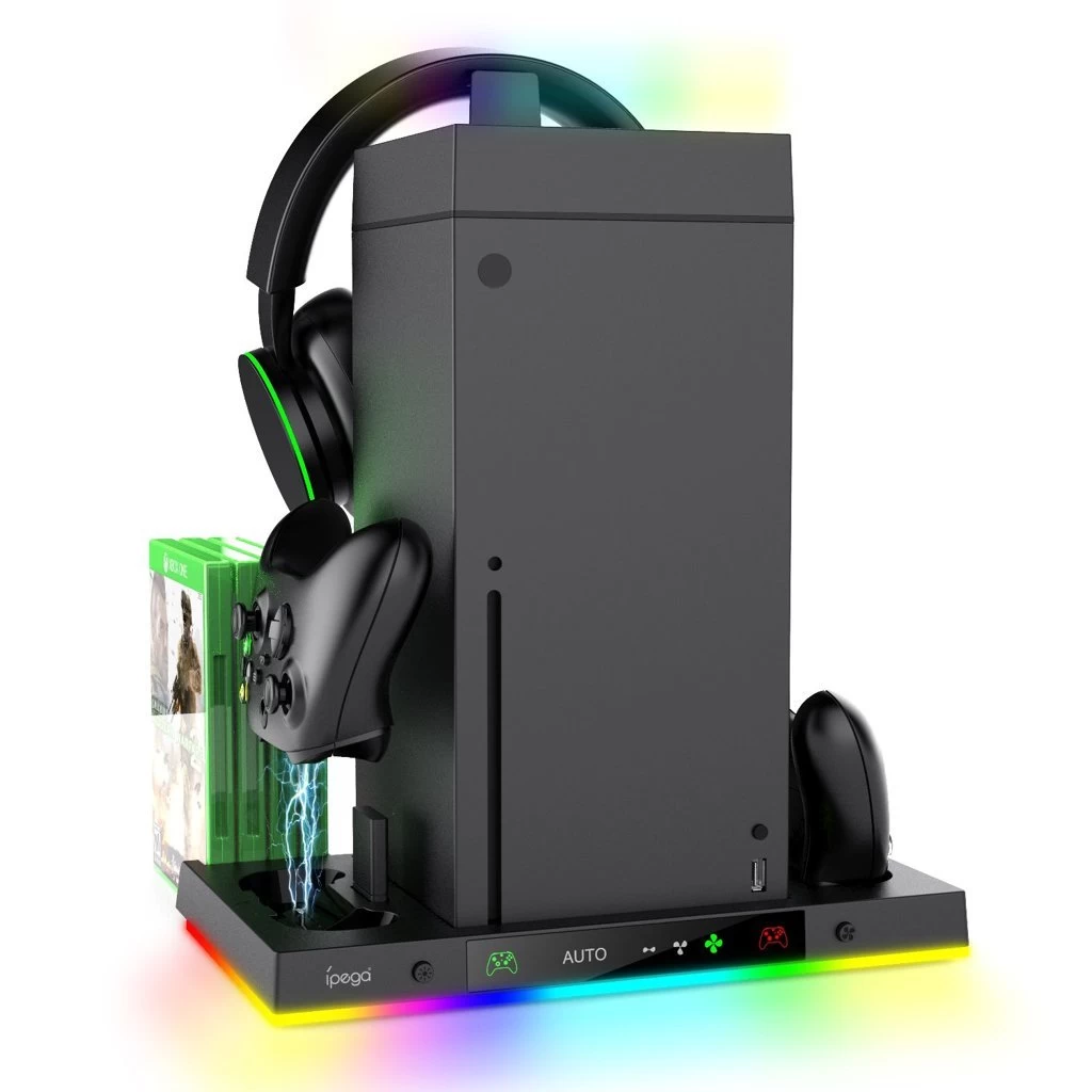 iPega XBX024S Multifunkciós töltő RGB állvány hűtéssel Xbox készülékhez