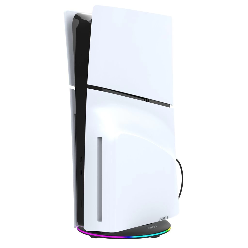 iPega P5S025SH függőleges állvány RGB-vel PS5 Slim/PS5 Pro készülékhez fekete